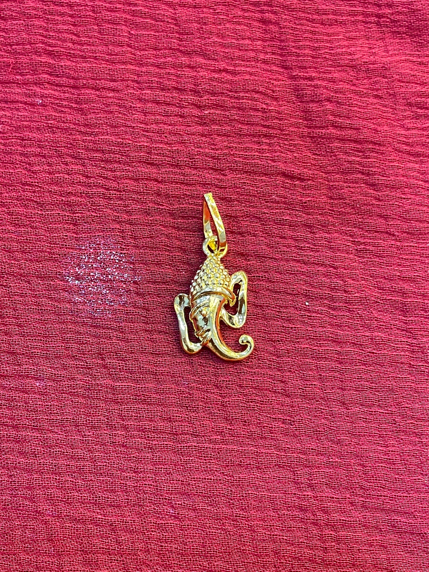 92.5 silver gold plated Ganesha pendant