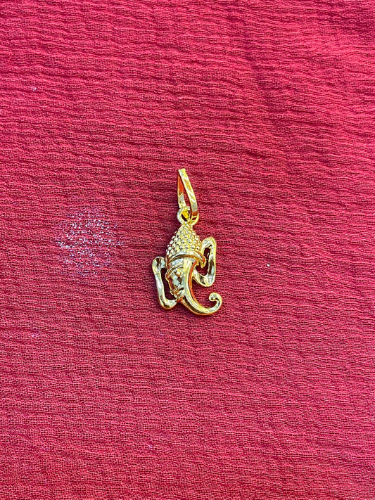 92.5 silver gold plated Ganesha pendant