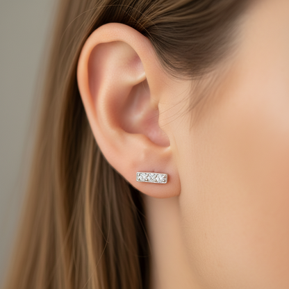 925 Silver Studded Line - Ball back
