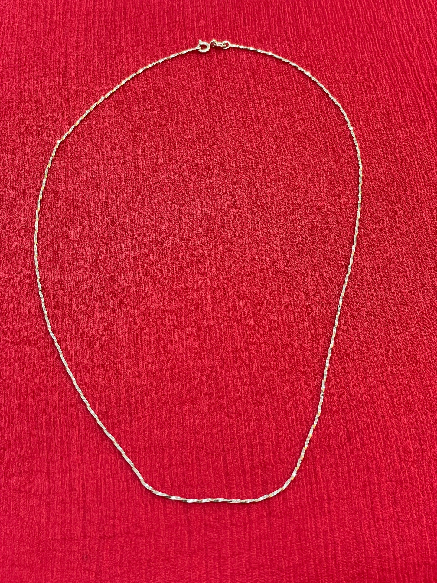 925 Silver Twisty Italian Chain - 18 Inches