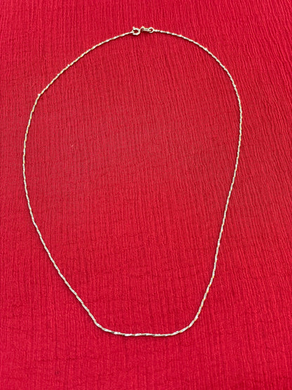 925 Silver Twisty Italian Chain - 18 Inches