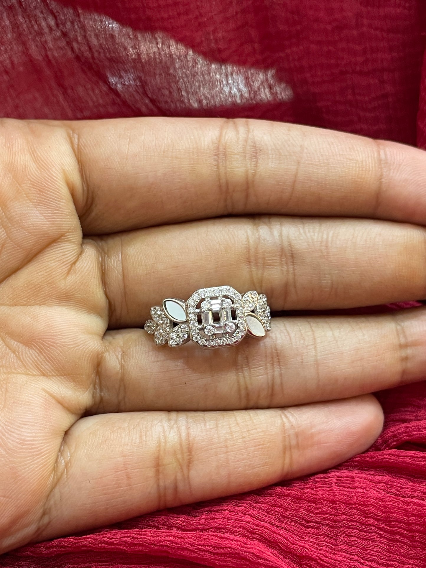 92.5 Silver Stylish Ring for Women Size 13 | Sleek Elegant Design | Everyday Wear Jewellery