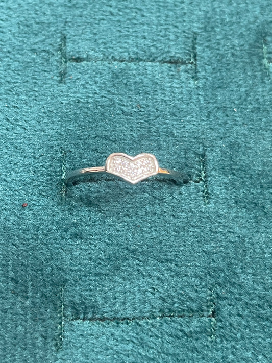 92.5 Silver White Stone Heart Ring for Women Size 13 | Stylish Sparkle Design | Elegant Jewellery