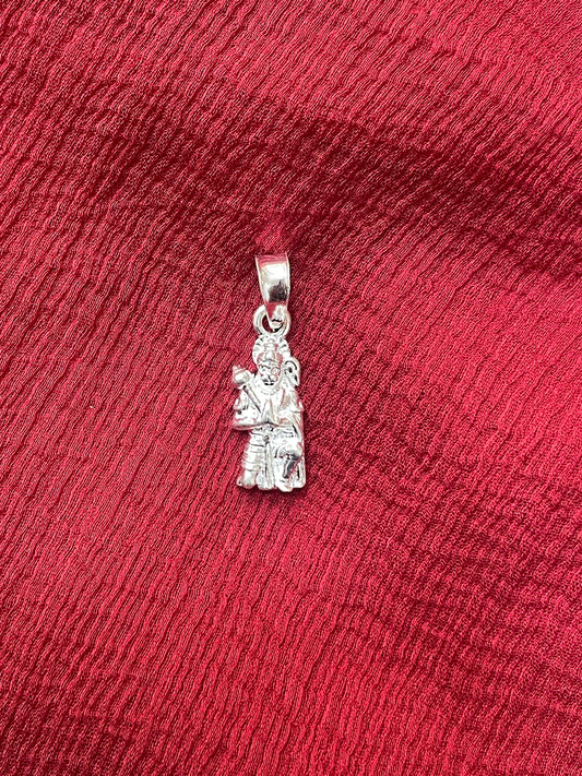 92.5 Silver Hanuman (Bajrangbali) Design Pendant for Men & Women – Traditional Temple Style