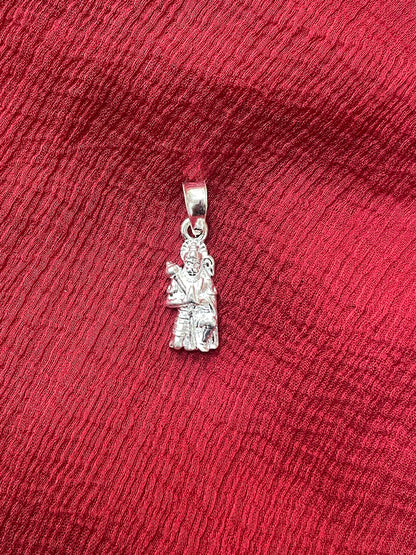 92.5 Silver Hanuman (Bajrangbali) Design Pendant for Men &amp; Women – Traditional Temple Style