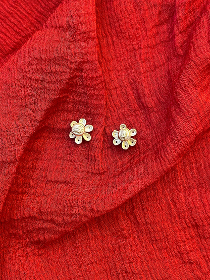92.5 Silver Multicolor Second Studs / Nose Pin (Single Piece) | Stylish Vibrant Design | Jewellery