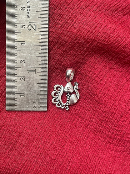 92.5 Silver Peacock Pendant for Women | Elegant Traditional Design | Artistic Jewellery