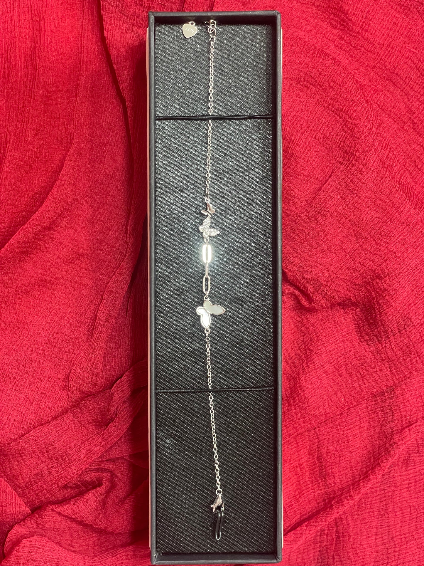 92.5 Silver Butterfly Bracelet 8 Inches | Premium Stylish Classy Design | Jewellery