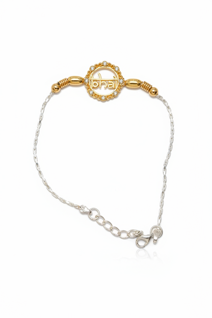 925 Silver Rosegold Rakhi