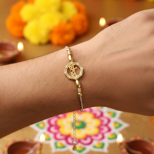 925 Silver Rosegold Rakhi