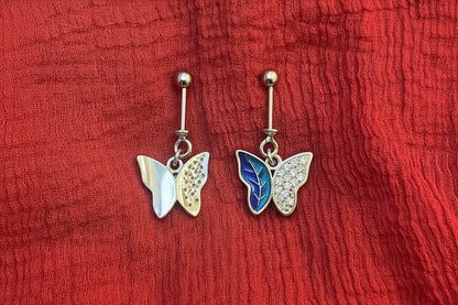 92.5 Silver Blue Butterfly Bugadi for Women | Stylish Ear Cuff Design | Ethnic Jewellery