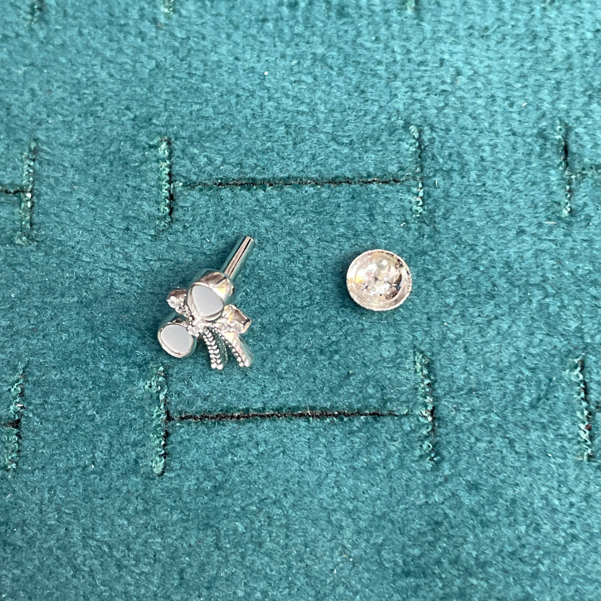 92.5 Sterling Silver MOP Wing & CZ Dragonfly Stud Earrings for Women pair