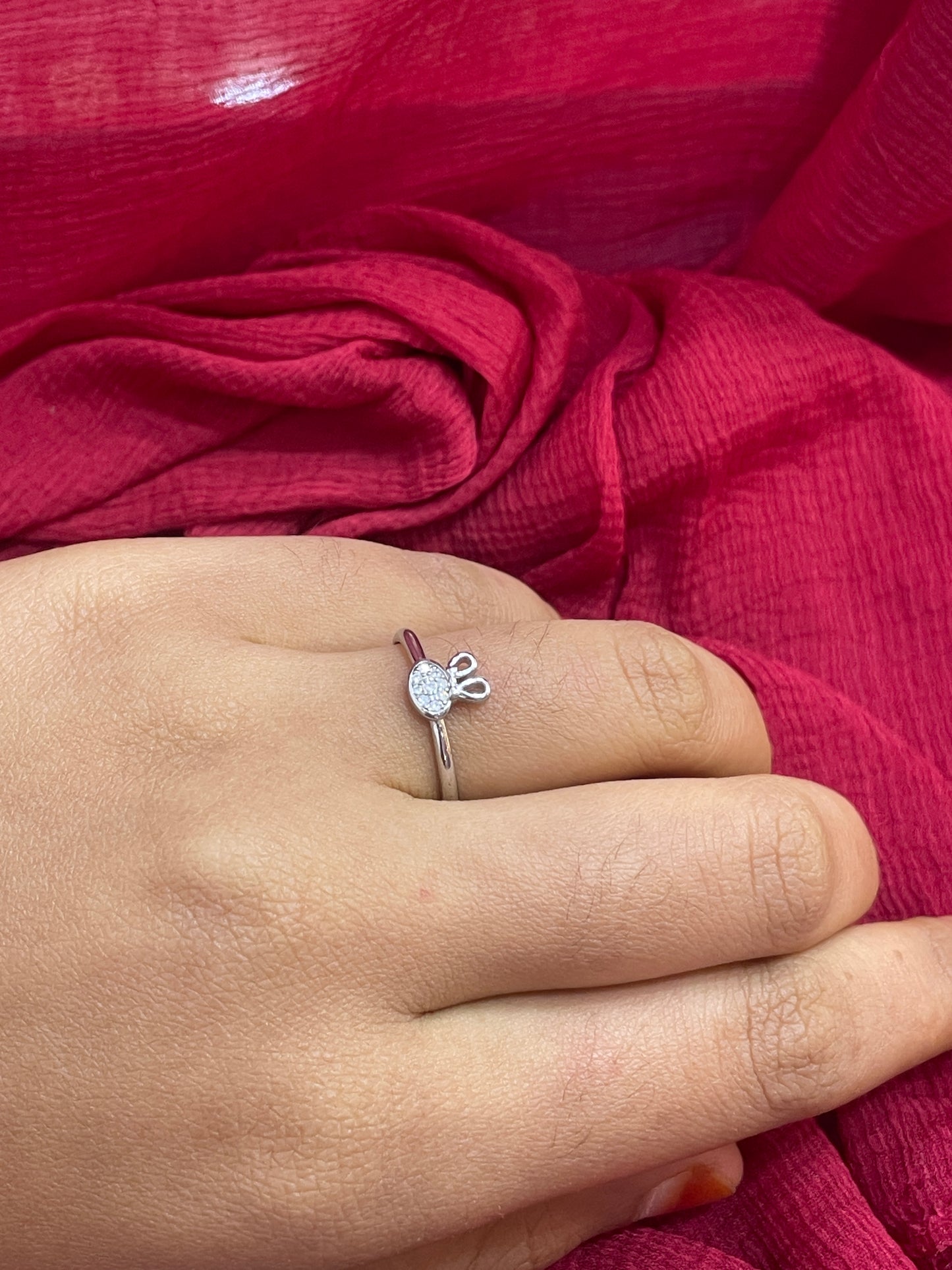 92.5 Silver Bunny Ring for Women Size 17 | Stylish Cute Design | Playful Fashion Jewellery
