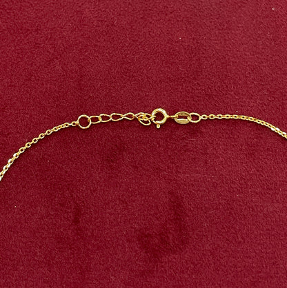 925 Silverv Gold-Plated Marquise Black bead chain for Women