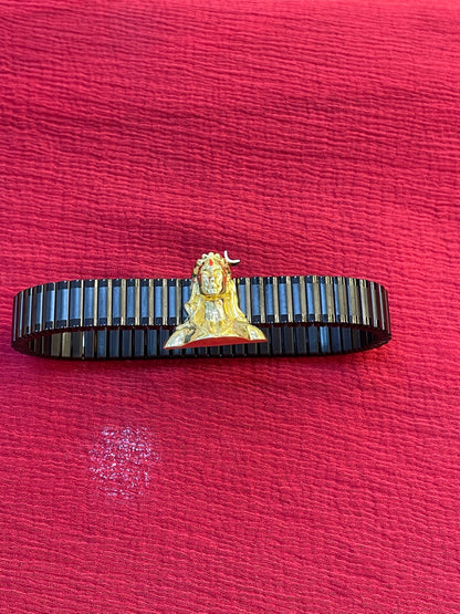 92.5 silver gold plated shiva bracelet