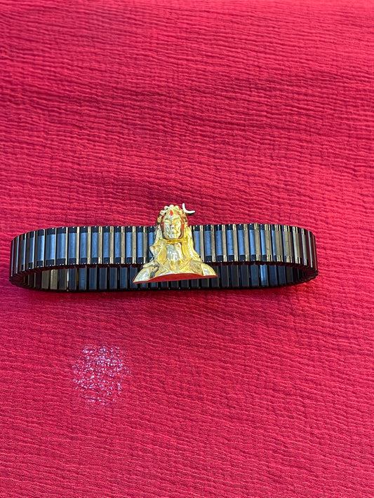92.5 silver gold plated shiva bracelet