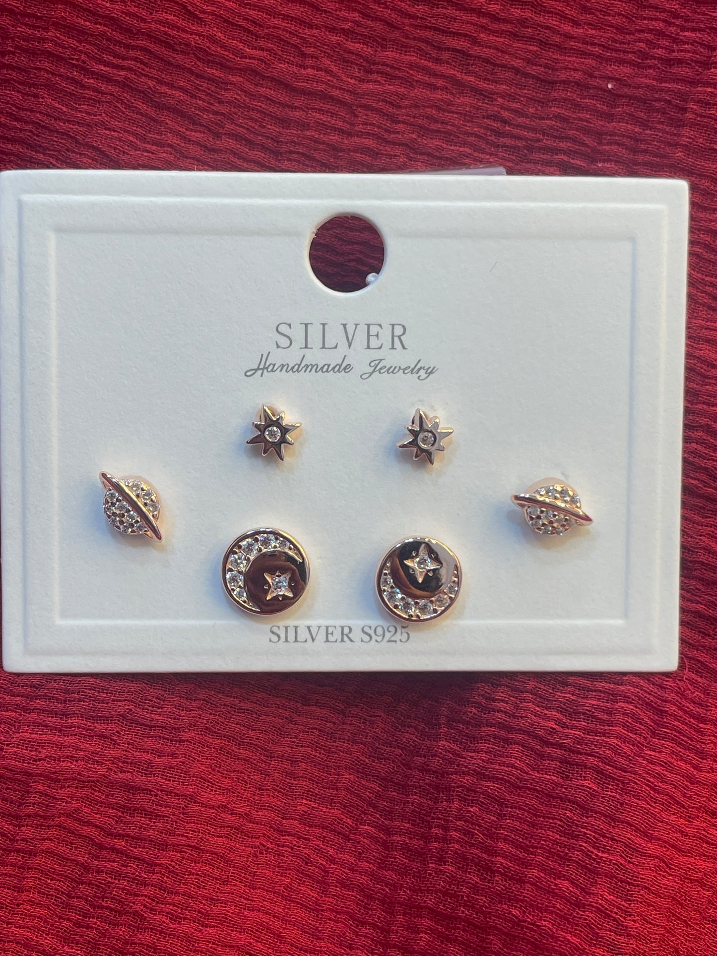 92.5 Silver Rose Gold Plated Earrings Stack for Women | Minimal Stud Set | Elegant Layered Jewellery