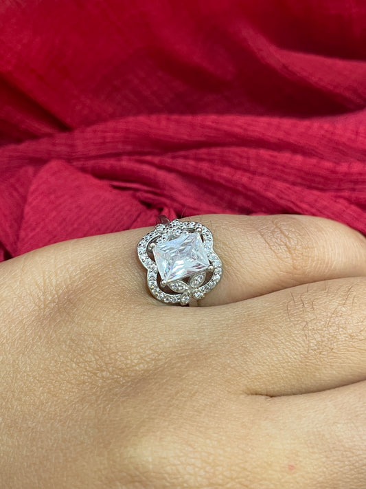 92.5 Silver Stylish Ring for Women Size 10 | Elegant Modern Design | Daily Wear Jewellery