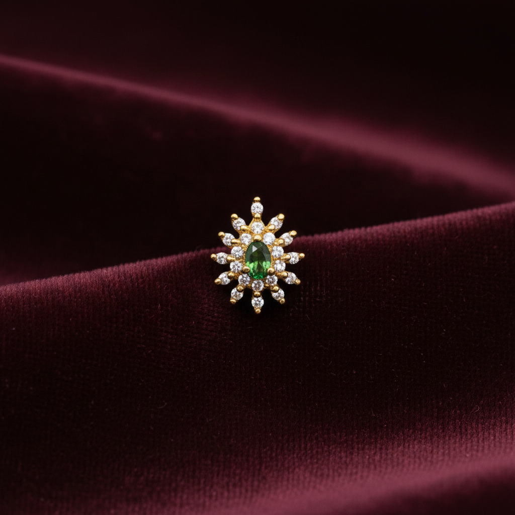 925 Silver Gold Plated Nosepin
