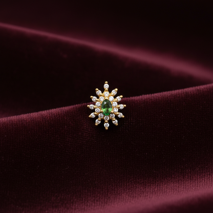 925 Silver Gold Plated Nosepin