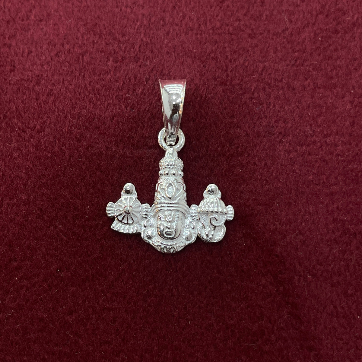 92.5 Sterling Silver Lord Venkateswara Face Pendant