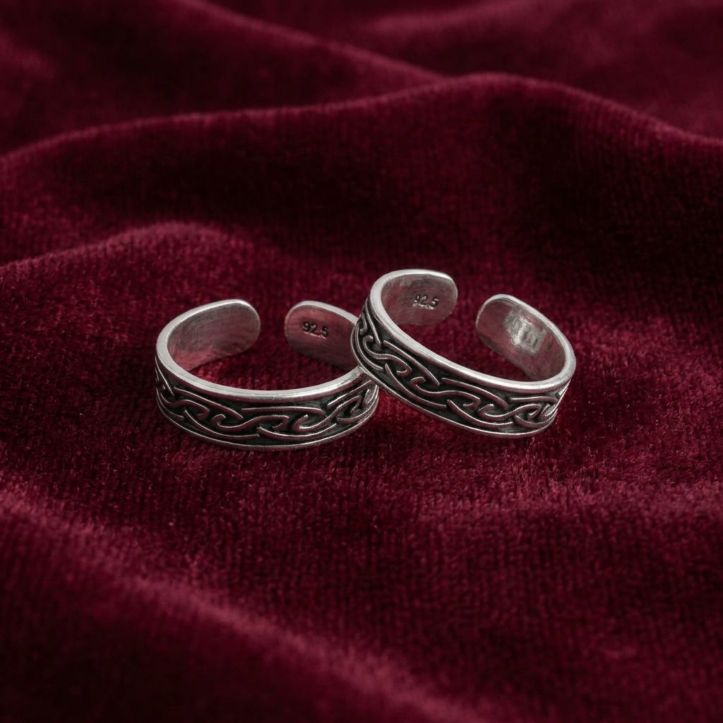 92.5 silver toe rings 