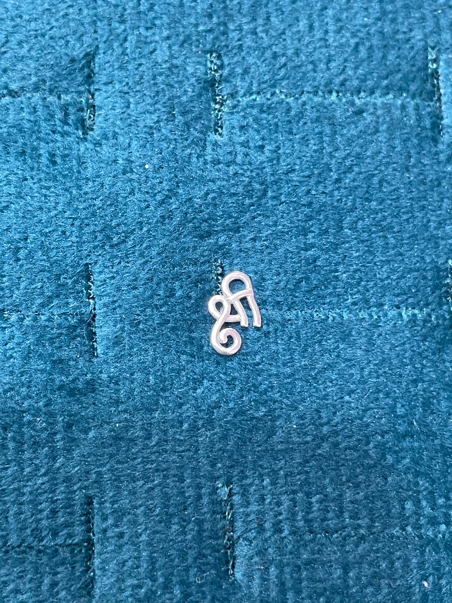 92.5 Silver Shree Second Studs | Stylish Spiritual Design | Elegant Jewellery