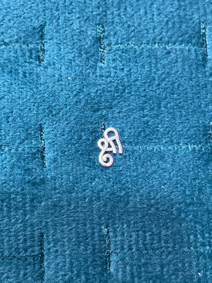 92.5 Silver Shree Second Studs | Stylish Spiritual Design | Elegant Jewellery