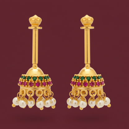 92.5 Silver Jhumki Bugadi | Traditional Hanging Design | Jewellery