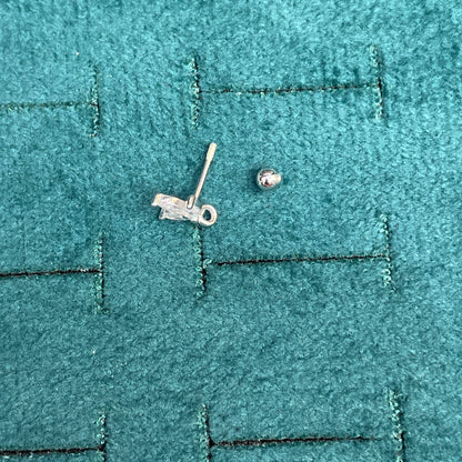 925 Silver 3 Leaf Studs - Ball back pair