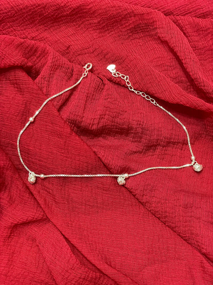 92.5 Silver Minimal Anklets | Classy Everyday Design | Jewellery