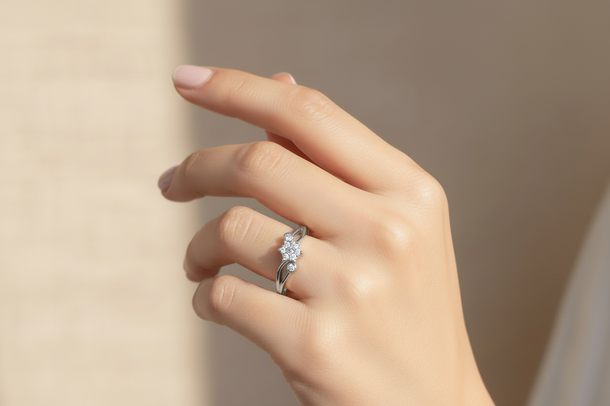 92.5 Silver Star Ring for Women Size 11 | Stylish Stellar Design | Elegant Fashion Jewellery