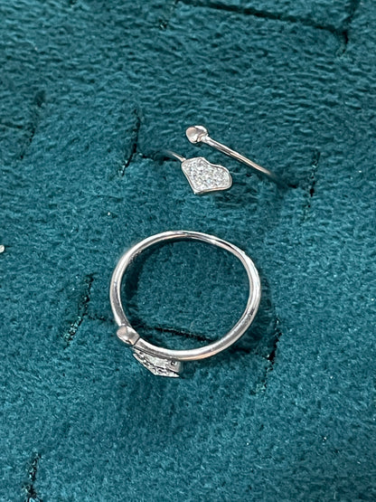 92.5 Silver Toe Rings for Women | Heart Design | Traditional Jewellery