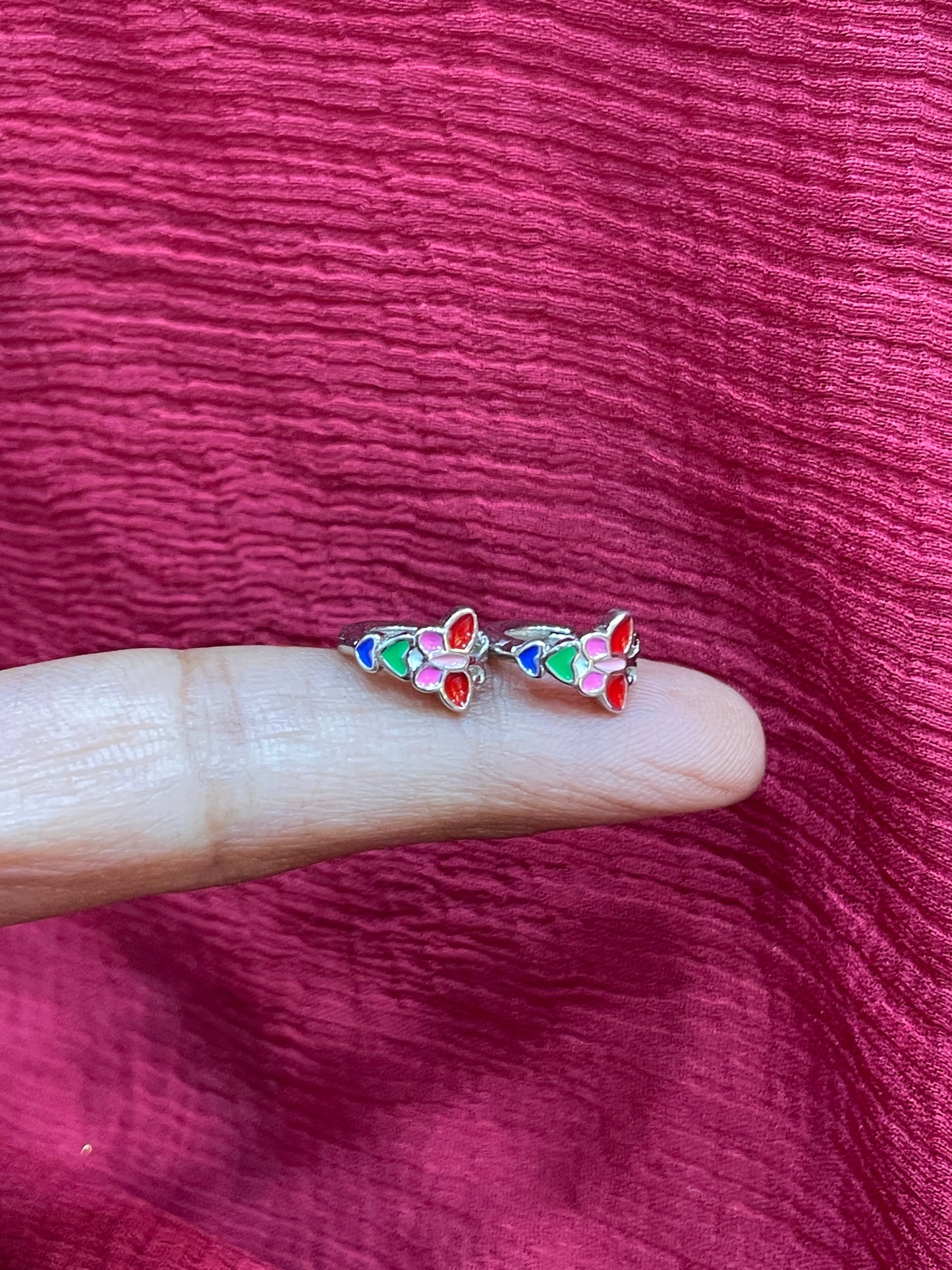 925 Silver Butterfly Hoops