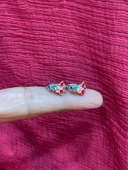 925 Silver Butterfly Hoops
