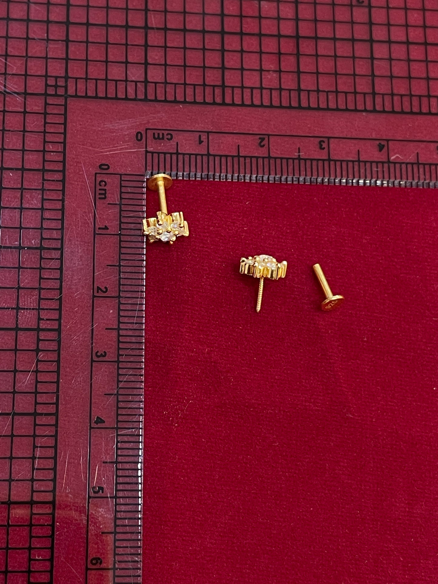 925 Sterling Silver Gold Plated Flower Stud Earrings for Women | Delicate Floral Design