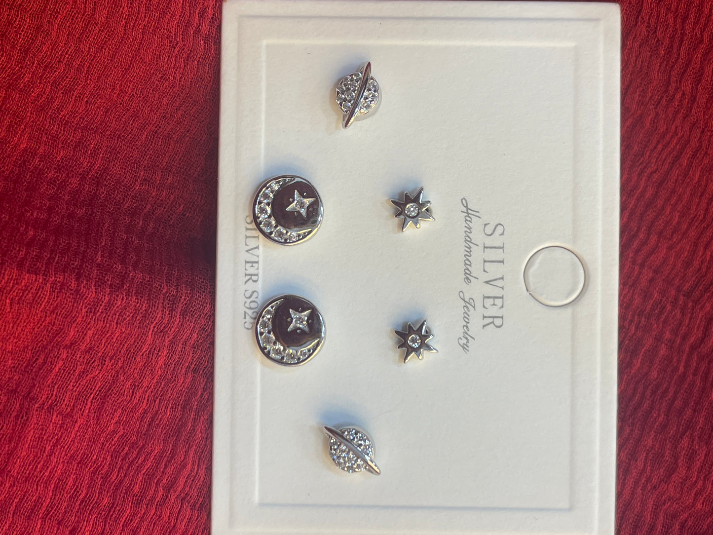 92.5 Silver Earrings Stack for Women | Minimal Stud Set | Stylish Layered Jewellery