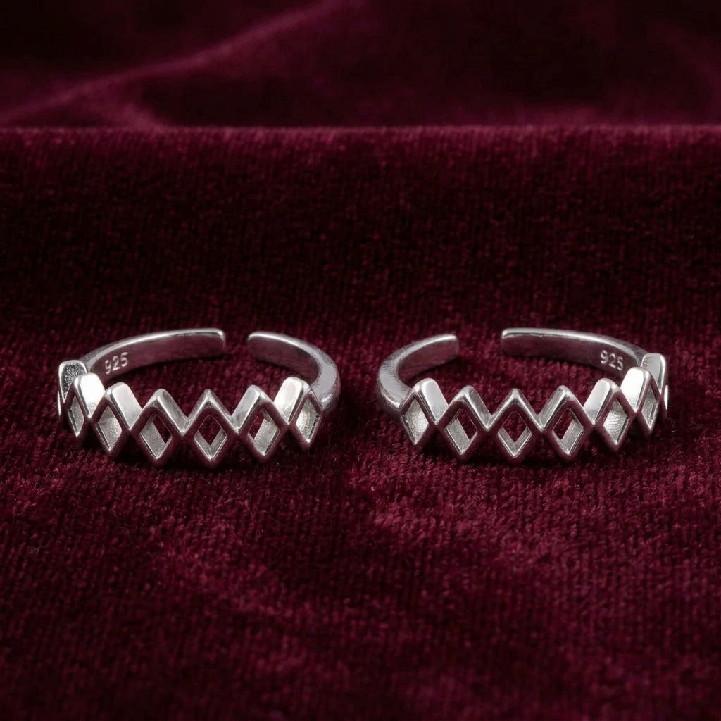 92.5 silver toe rings 