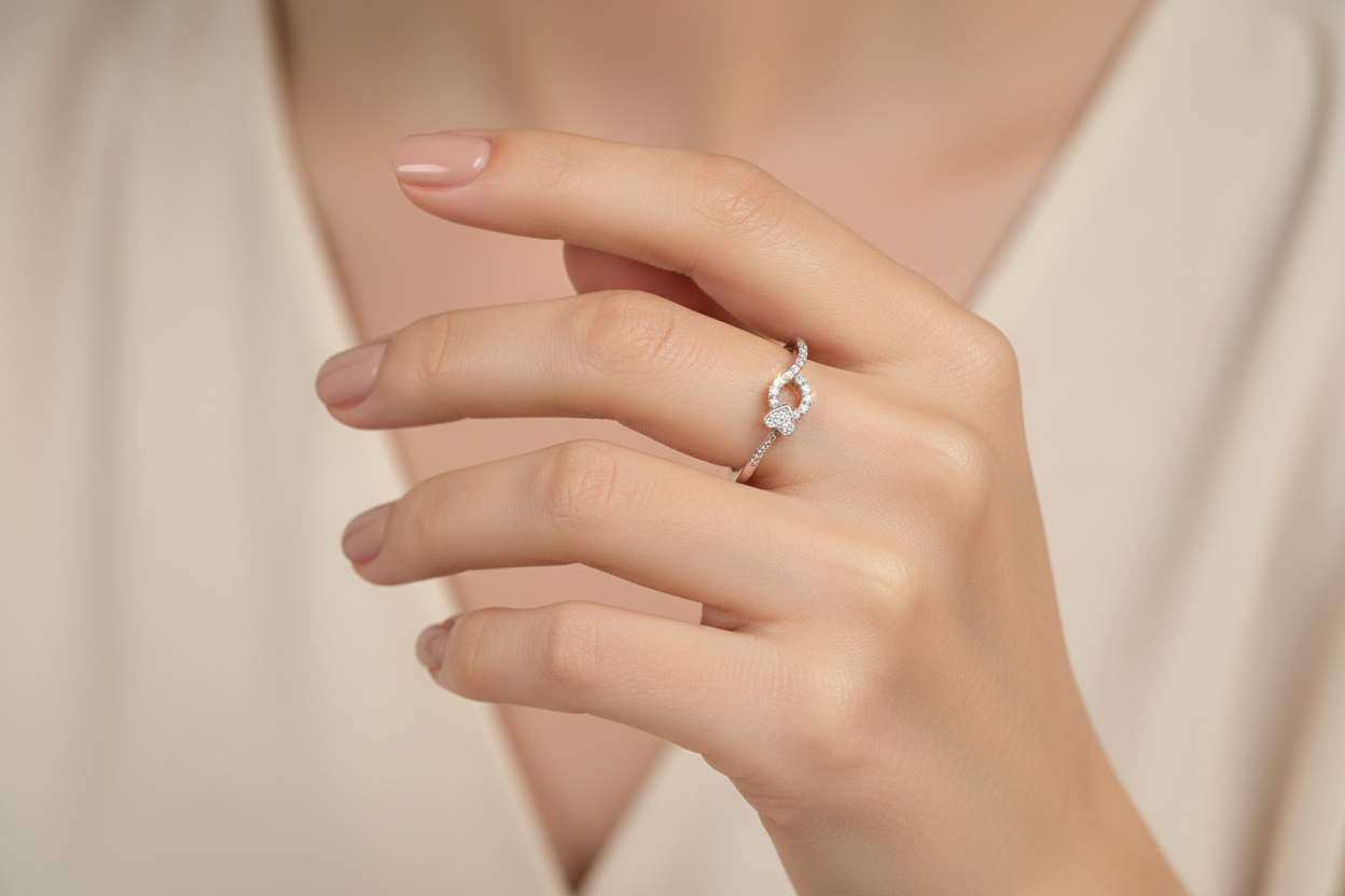 92.5 Silver Ring for Women Size 12 | Stylish Smooth Finish | Elegant Fashion Jewellery