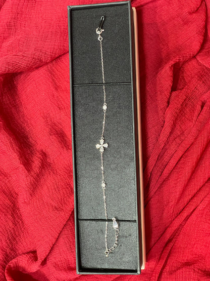92.5 Silver Flower Bracelet 8 Inches | Premium Stylish Floral Design | Jewellery