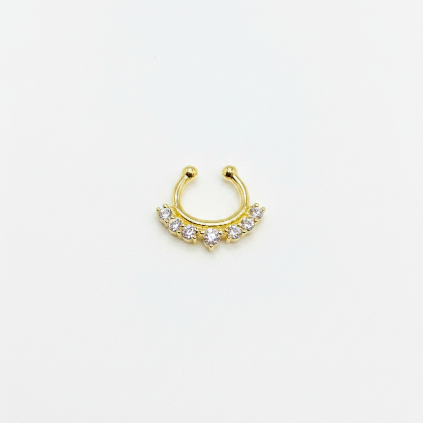 92.5 Silver Gold Plated Premium Septum