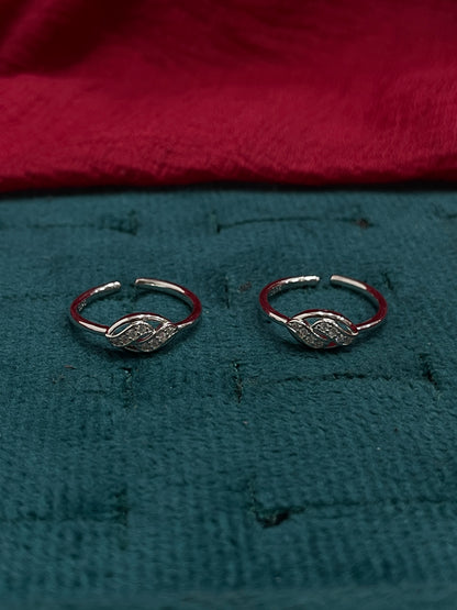 925 Silver Oval Shape Toe rings