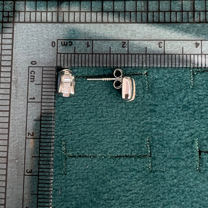 92.5 Silver Classy Stud Earrings | Minimal Elegant Finish | Jewellery pair