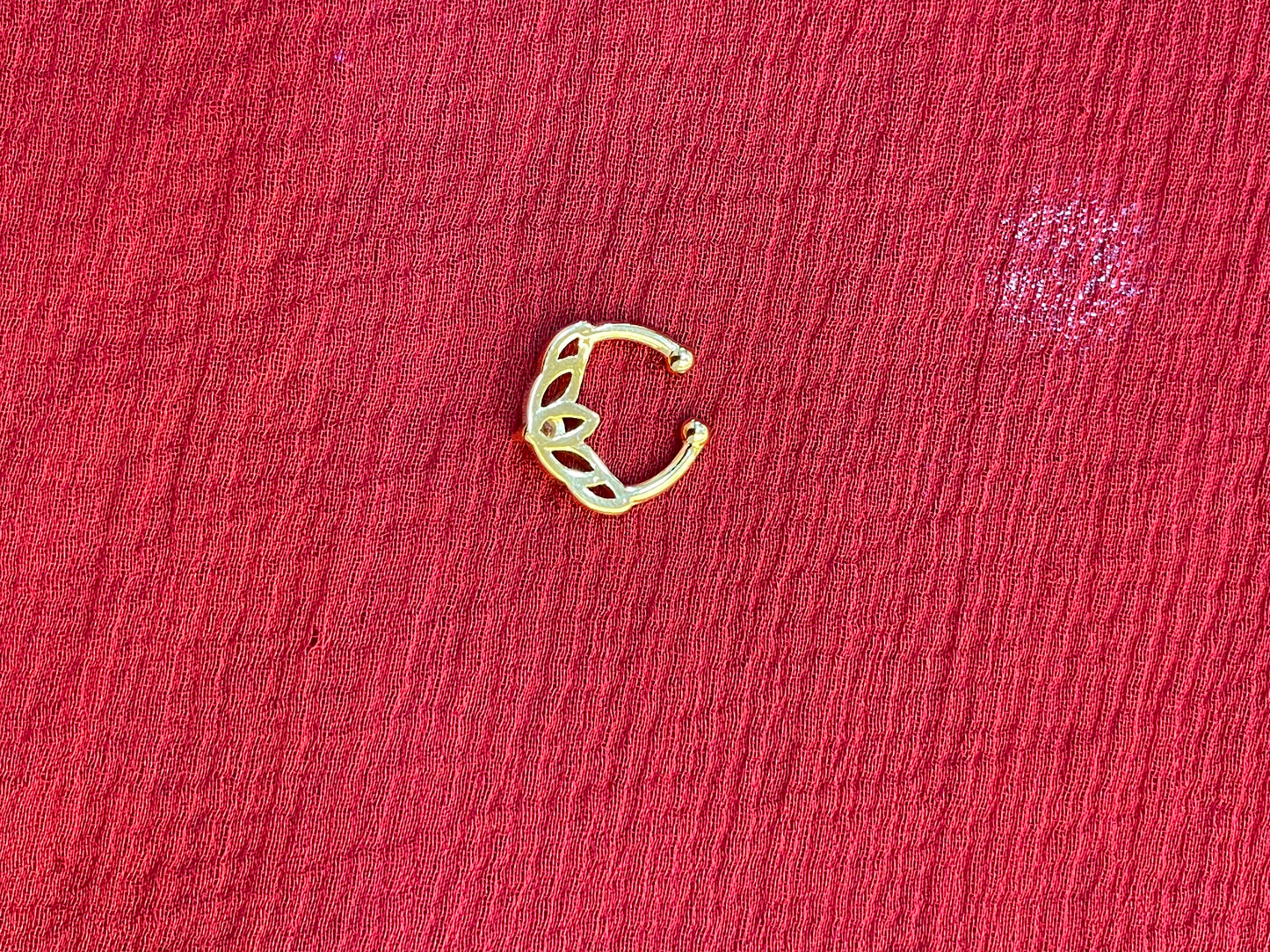92.5 silver classy gold plated lotus septum