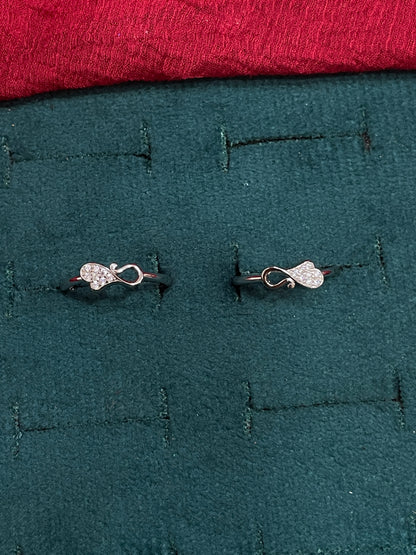 925 Silver Heart Toe rings