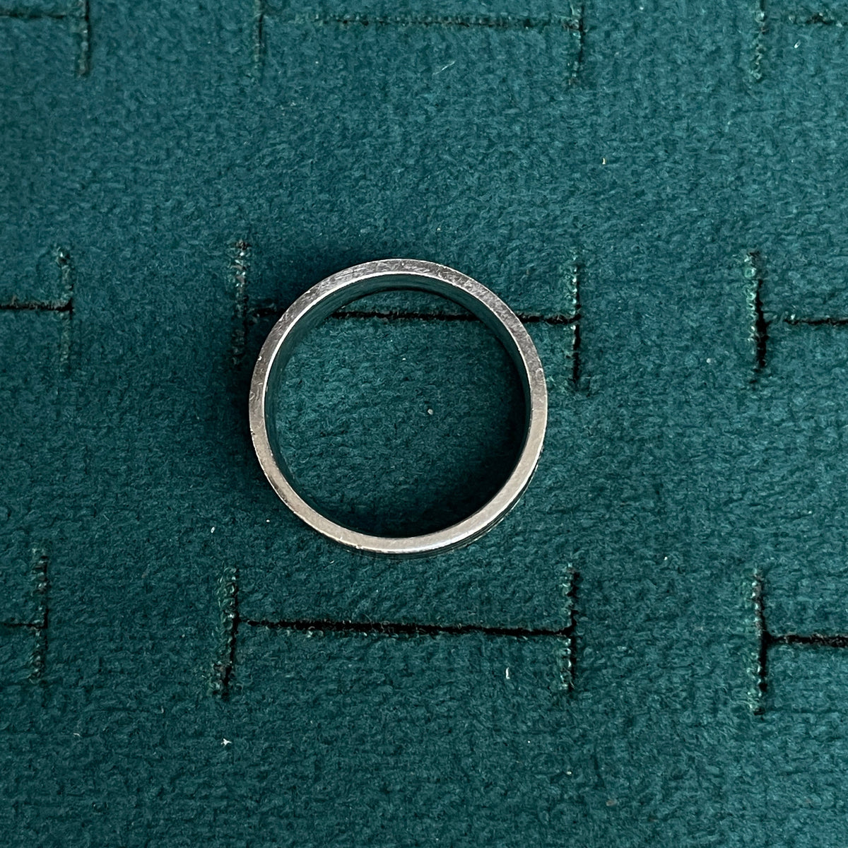 92.5 Silver Triple Black Stripe Band Ring for Men - Size 15