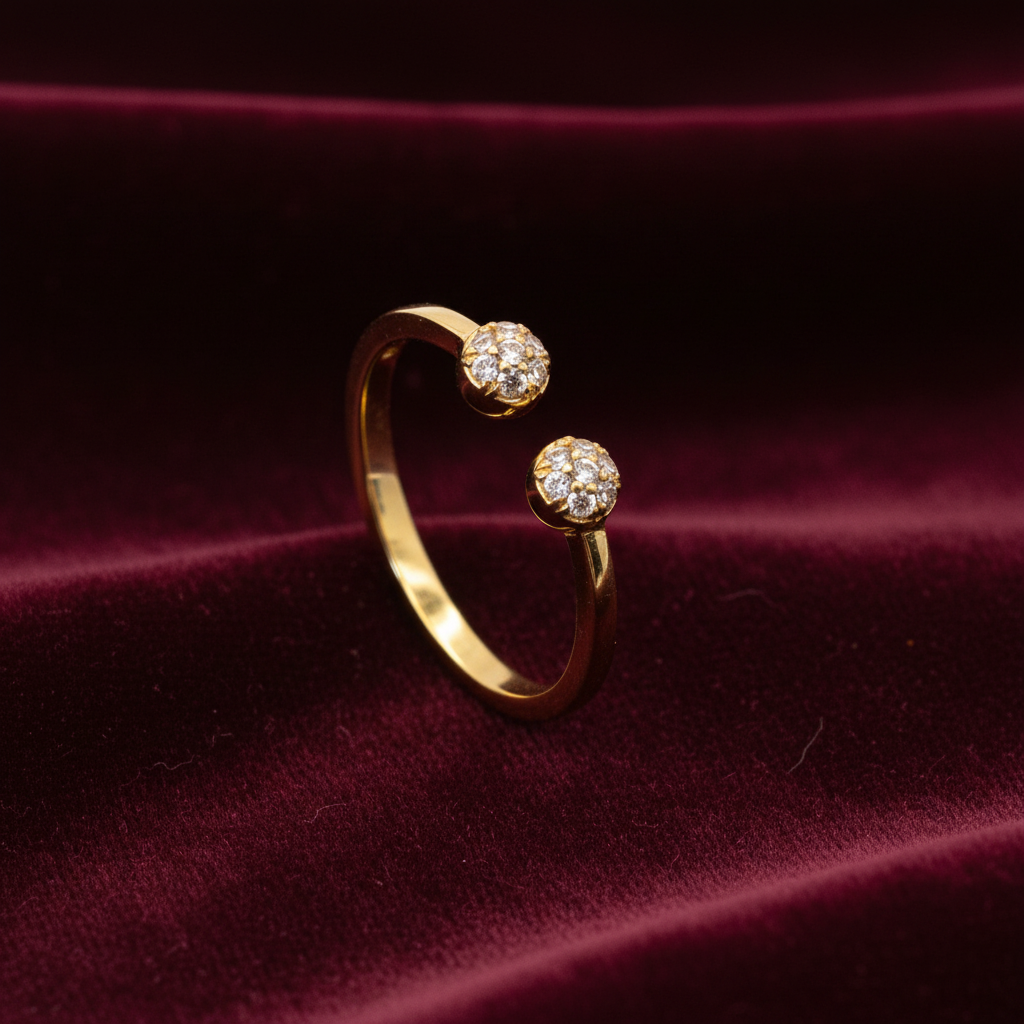 92.5 Silver Gold Plated Minimal Ring for Women | Elegant Simple Jewellery