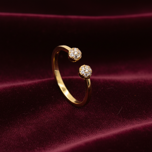 92.5 Silver Gold Plated Minimal Ring for Women | Elegant Simple Jewellery