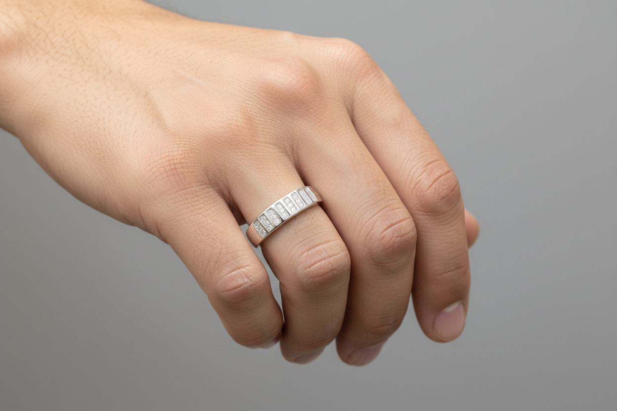 92.5 Silver Men’s Ring Size 24 | Stylish Strong Design | Elegant Fashion Jewellery