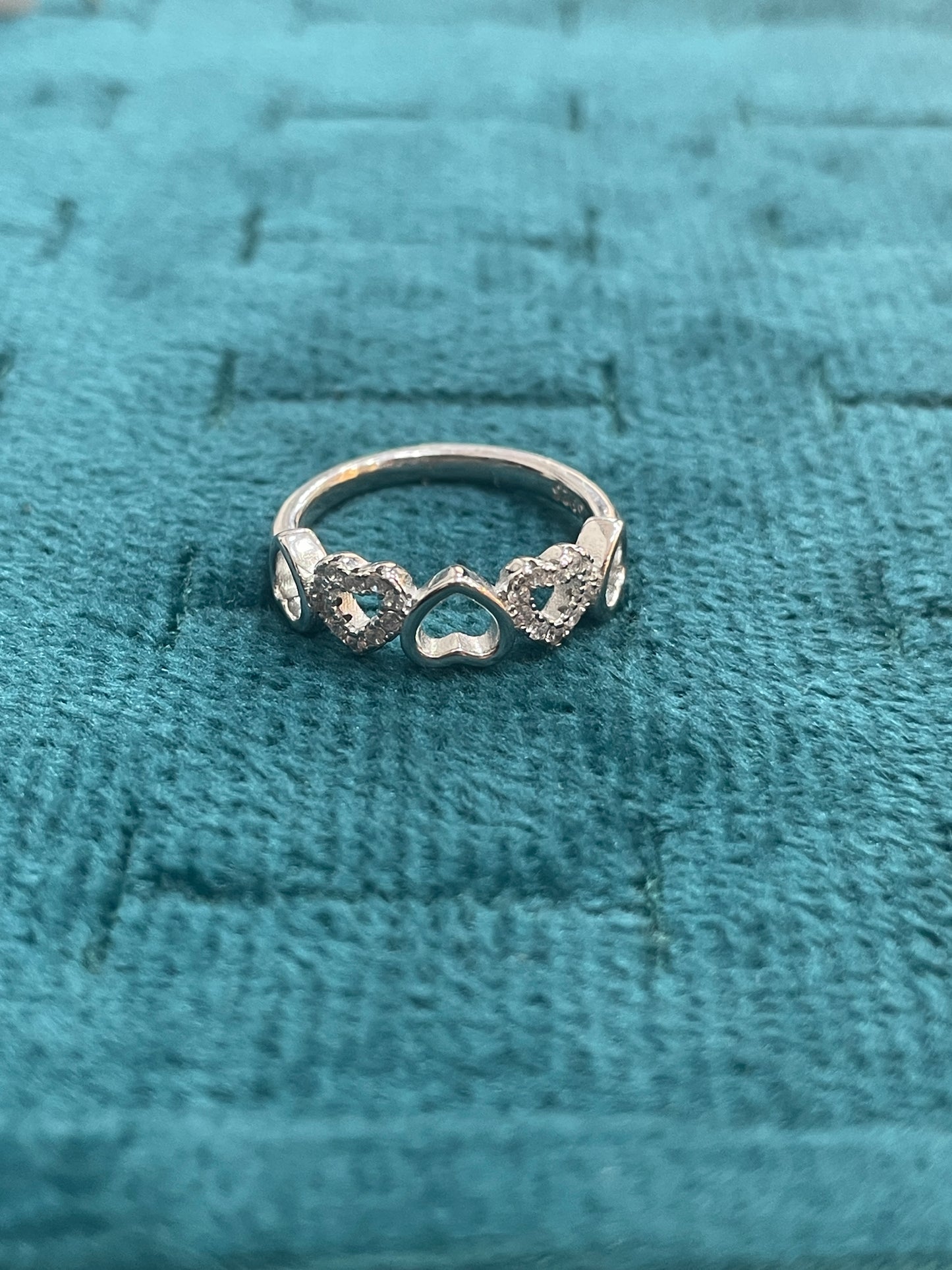 92.5 Silver White Stone Heart Ring for Women Size 7 | Stylish Sparkle Heart Design | Elegant Gift Jewellery